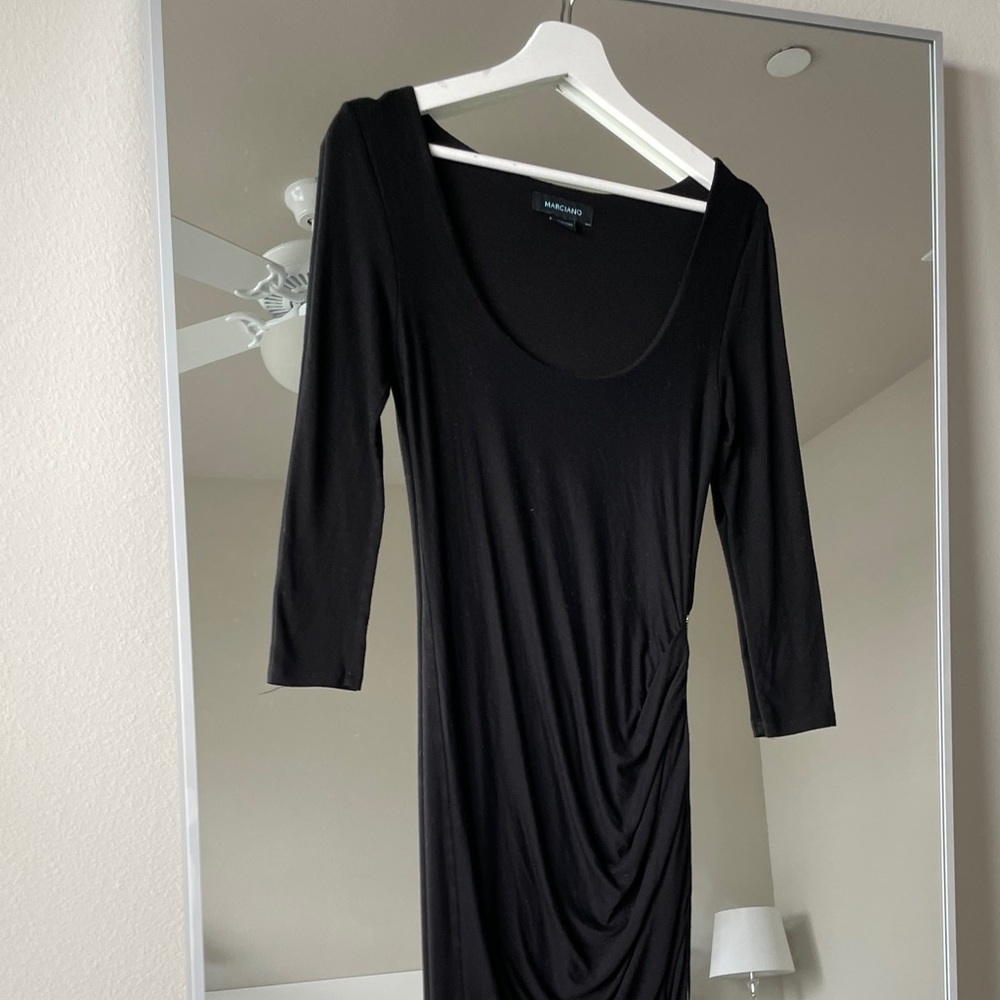 Marciano black dress with zippered side slit
